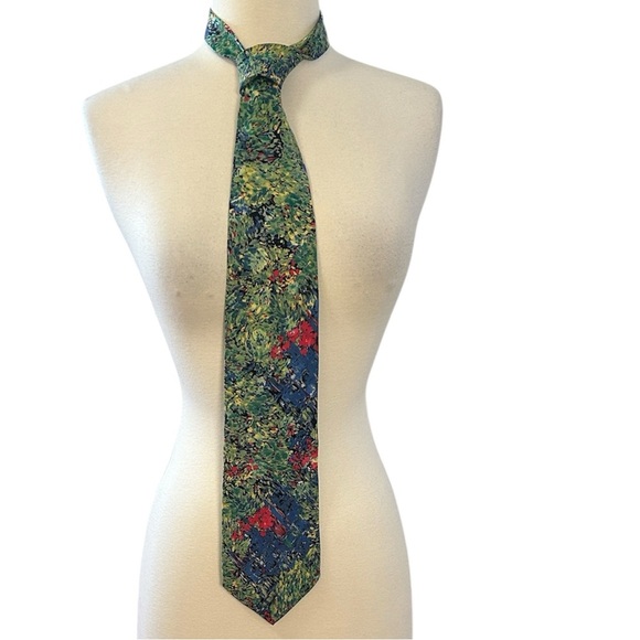 Brioni by Santostefano 100% Silk Abstract colorful Men’s Luxury Tie - Picture 11 of 11